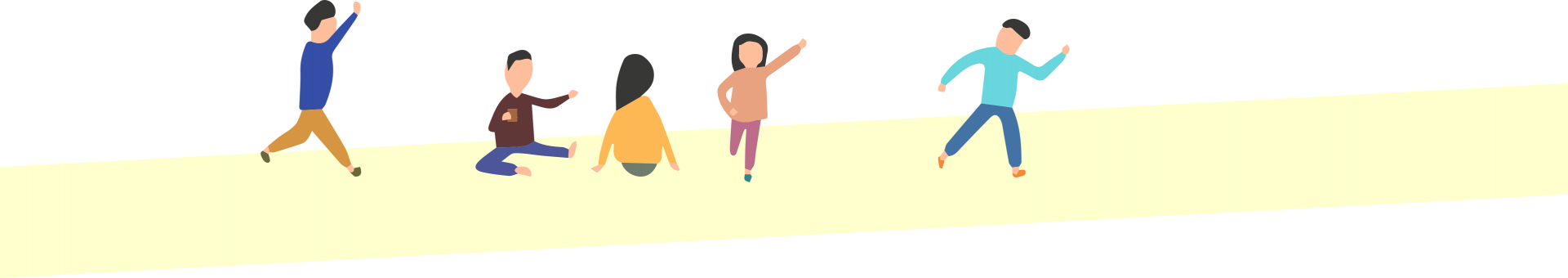 楽しそうに遊ぶ人々