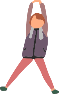 運動する人